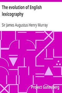 The evolution of English lexicography