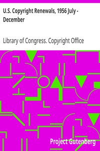 U.S. Copyright Renewals, 1956 July - December