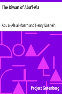 The Diwan of Abu'l-Ala