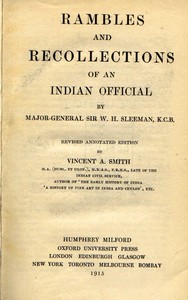 Rambles and Recollections of an Indian Official