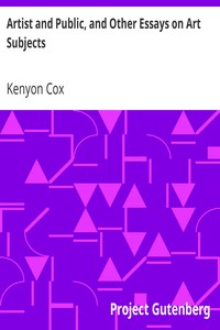 Artist and Public, and Other Essays on Art Subjects