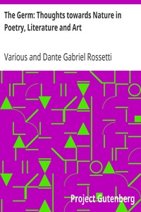 The Germ: Thoughts towards Nature in Poetry, Literature and Art
