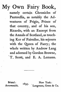 Prince Prigio: From "His Own Fairy Book"