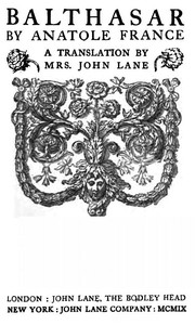 Balthasar and Other Works - 1909