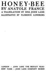 Honey-Bee: 1911