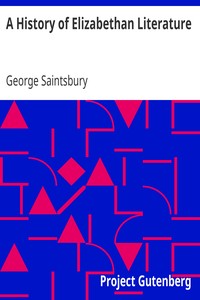 A History of Elizabethan Literature