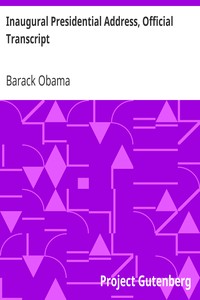 Inaugural Presidential Address, Official Transcript