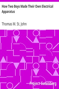 How Two Boys Made Their Own Electrical Apparatus: Containing Complete Directions for Making All Kinds of Simple Apparatus for the Study of Elementary Electricity