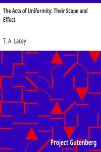 The Acts of Uniformity: Their Scope and Effect