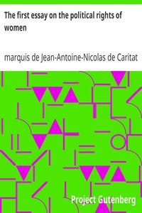The first essay on the political rights of women