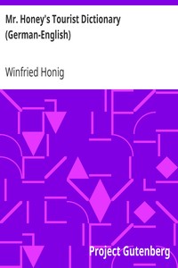 Mr. Honey's Tourist Dictionary (German-English)