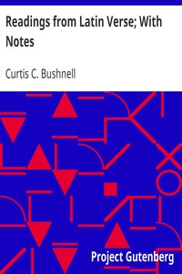 Readings from Latin Verse; With Notes