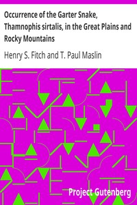 Occurrence of the Garter Snake, Thamnophis sirtalis, in the Great Plains and Rocky Mountains