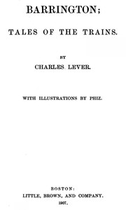 Barrington. Volume 1 (of 2)
