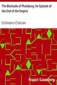 The Blockade of Phalsburg: An Episode of the End of the Empire