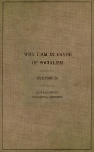 Why I am in favor of socialism