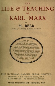 The life and teaching of Karl Marx