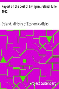 Report on the Cost of Living in Ireland, June 1922