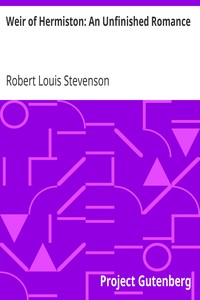 Weir of Hermiston: An Unfinished Romance