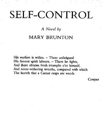 Self-control: A Novel