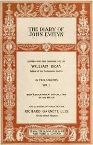 The Diary of John Evelyn (Volume 1 of 2)