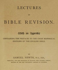Lectures on Bible Revision