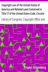 Copyright Law of the United States of America and Related Laws Contained in Title 17 of the United States Code, Circular 92