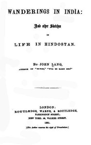 Wanderings in India, and Other Sketches of Life in Hindostan