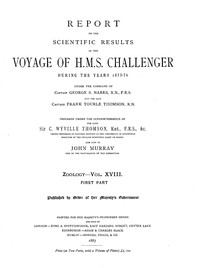 Report on the Radiolaria Collected by H.M.S. Challenger During the Years 1873-1876, First Part: Porulosa (Spumellaria and Acantharia): Report on the Scientific Results of the Voyage of H.M.S. Challenger During the Years 1873-76, Vol. XVIII