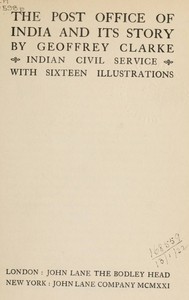 The Post Office of India and Its Story