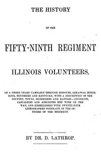 The History of the Fifty-ninth Regiment Illinois Volunteers