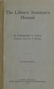 The Library Assistant's Manual
