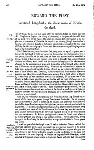 Chronicles of England, Scotland and Ireland (2 of 6): England (09 of 12): Edward the First, Surnamed Longshanks, the Eldest Sonne of Henrie the Third