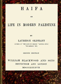 Haifa; or, Life in modern Palestine