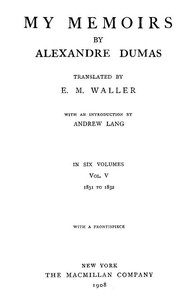 My Memoirs, Vol. V, 1831 to 1832