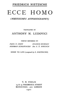 Ecce Homo: Complete Works, Volume Seventeen
