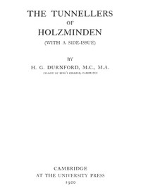 The Tunnellers of Holzminden (with a side-issue)