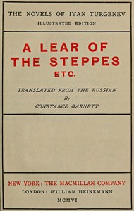 A Lear of the Steppes, etc.