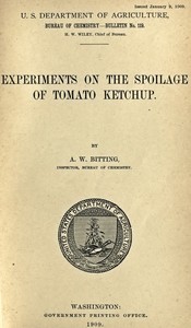 Experiments on the Spoilage of Tomato Ketchup