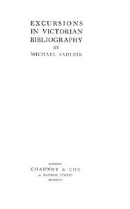 Excursions in Victorian Bibliography