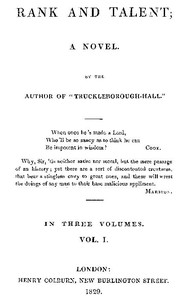 Rank and Talent; A Novel, Vol. 1 (of 3)