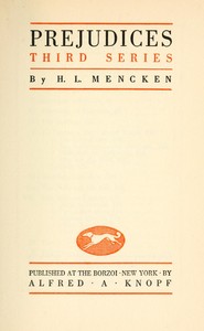 Prejudices, third series