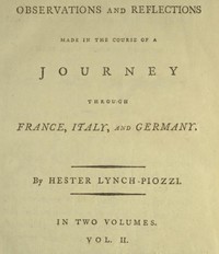 Observations and Reflections Made in the Course of a Journey through France, Italy, and Germany, Vol. 2 (of 2)