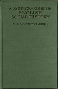 A Source-Book of English Social History