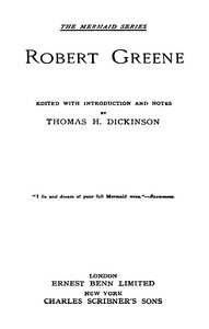 Robert Greene: [Six Plays]