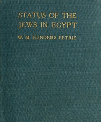 The Status of the Jews in Egypt: The Fifth Arthur Davis Memorial Lecture