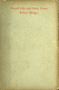 Purcell Ode, and Other Poems