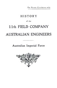 History of the 11th Field Company Australian Engineers, Australian Imperial Force