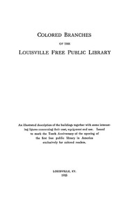 Colored Branches of the Louisville Free Public Library