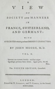 A View of Society and Manners in France, Switzerland, and Germany, Vol. 2 (of 2): With Anecdotes Relating to Some Eminent Characters
